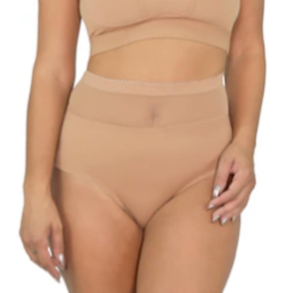 5 Pair Bundle - Rhonda Shear Mesh Insert High Waist Briefs - Picture 5 of 8